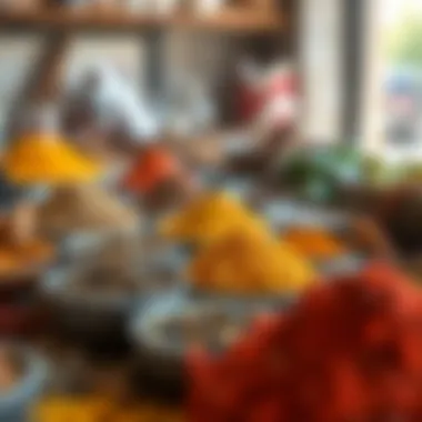 An array of spices that showcases the culinary diversity found in Karama.