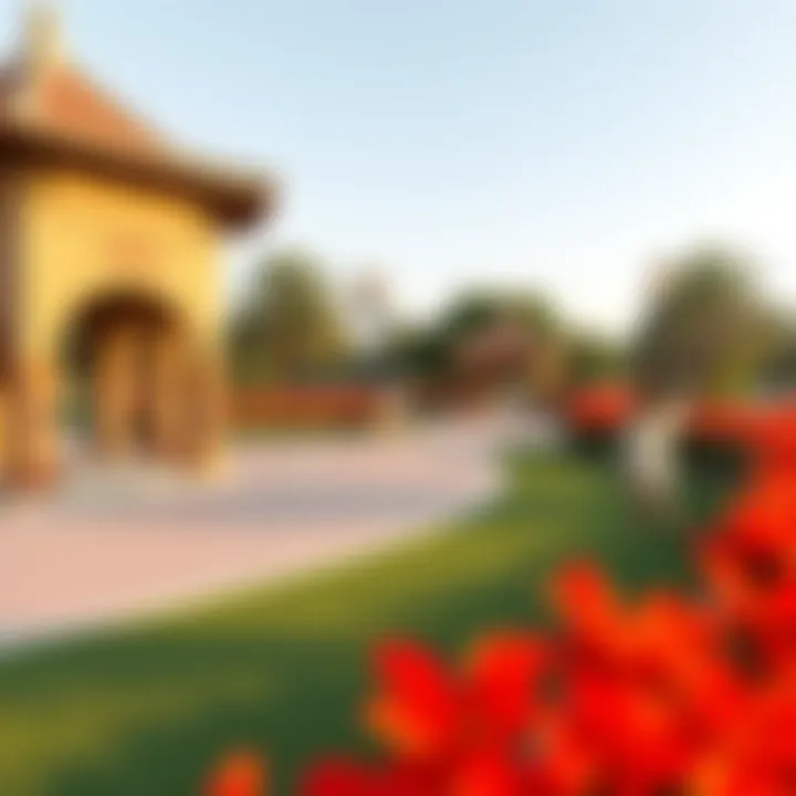 A detailed view of the cultural and educational installations at Khalifa Park