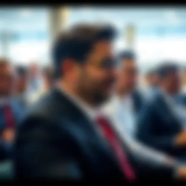 Dynamic Bidding Process Dynamic auction bidding process showcasing engaged participants