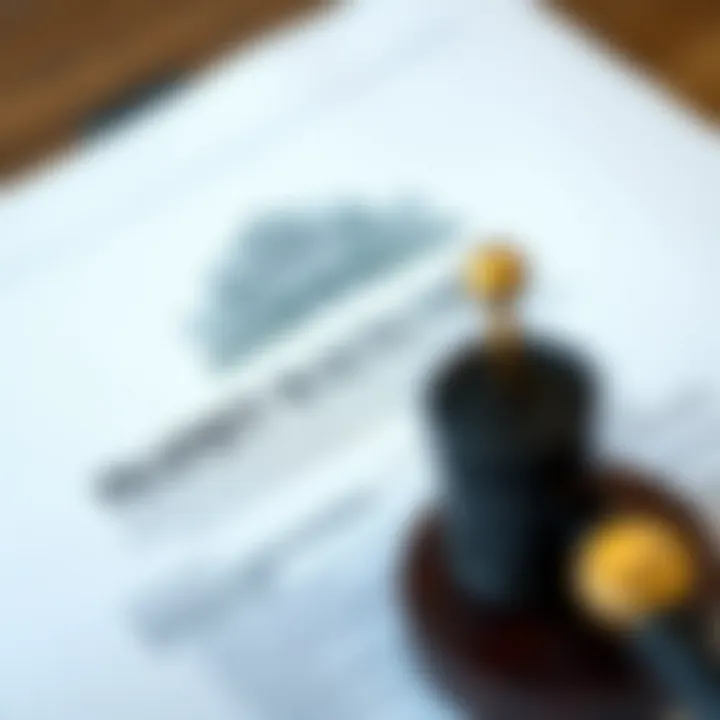Close-up of property documents and auction details