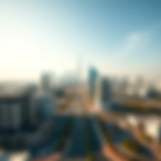 Aerial view of Meydan Avenue showcasing its modern skyline