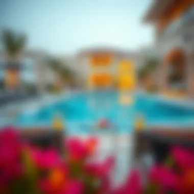 Beautiful Outdoor Pool Area of a Luxury Villa Beautiful outdoor pool area of a luxury villa