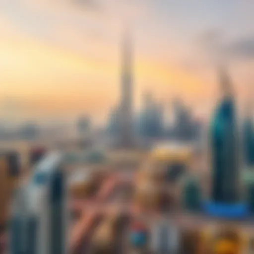 Stunning view of Deira skyline with modern architecture