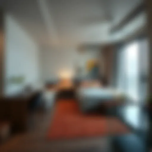 Spacious studio apartment interior in Karama, Dubai