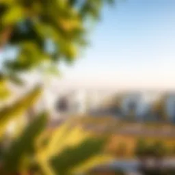 A panoramic view of Nahda 2 showcasing its modern architecture and lush surroundings.