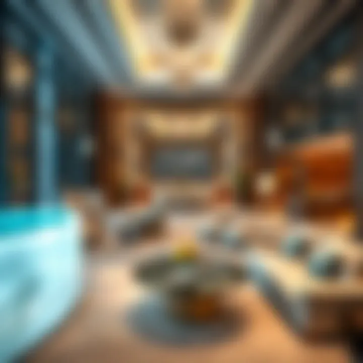 Interior of One Tower showcasing luxurious amenities
