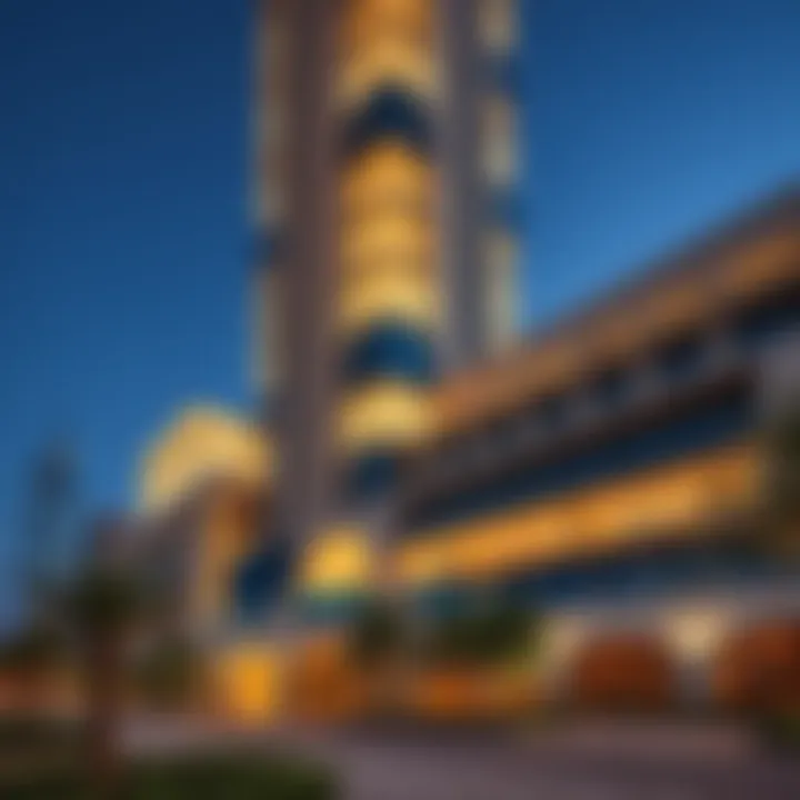 Architectural details of Ontario Tower showcasing modern design