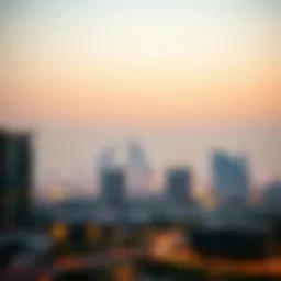 Stunning skyline view of Park Heights 2 in Dubai Hills