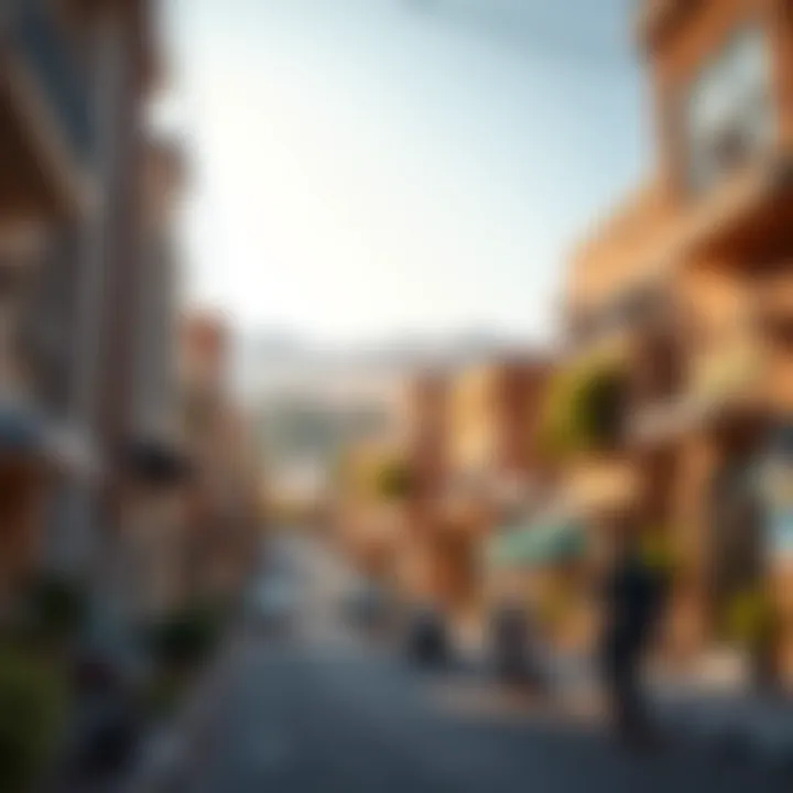 Vibrant neighborhood street in Al Rigga