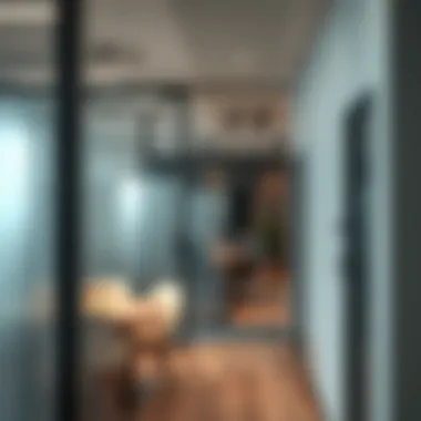 Office partition example in a shared space