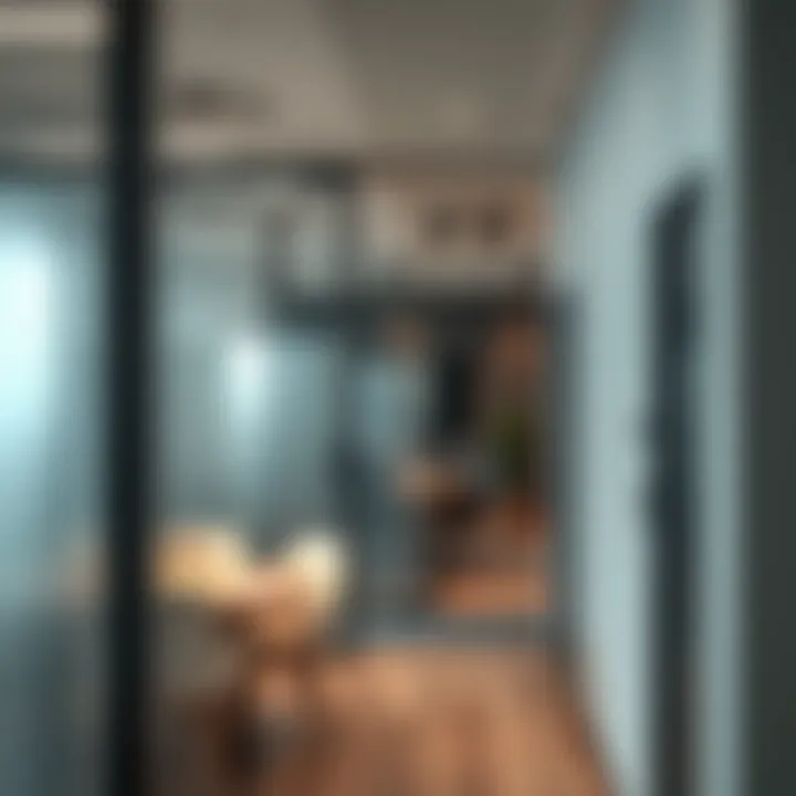 Office partition example in a shared space