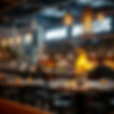 Experience the Ambiance of Dubai's Barbecue Scene Contemporary barbecue restaurant interior with a lively atmosphere