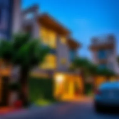 Trendy Neighborhood Rental Options Trendy neighborhood showcasing rental options