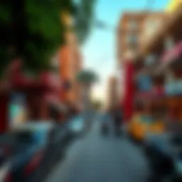 A vibrant street view of Bur Dubai showcasing the Raghuvanshi community