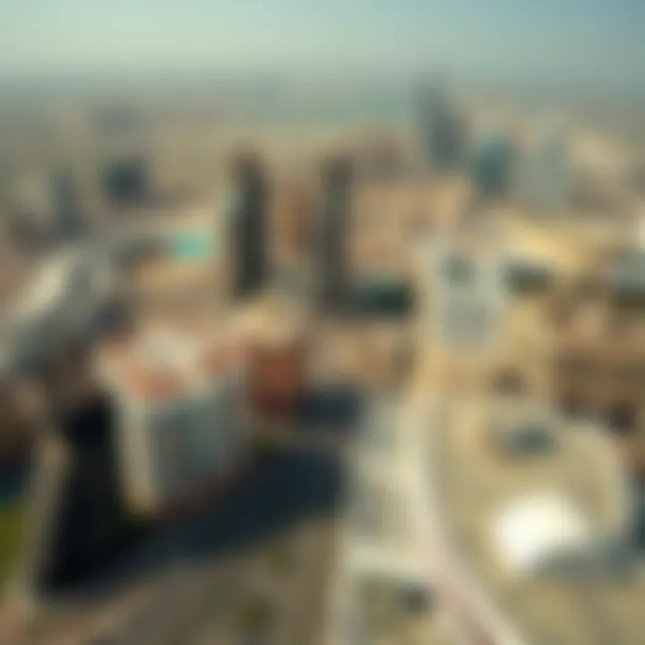 Aerial view of Dubai's vibrant urban landscape