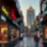 Dubai's Retail Landscape Vibrant retail landscape in Dubai showcasing diverse shops