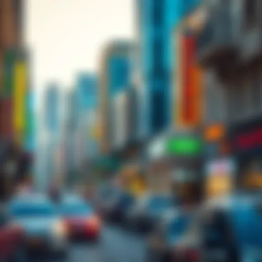 Vibrant streets of Bur Dubai showcasing room rentals