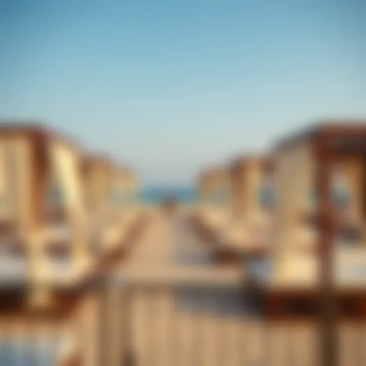 Luxurious cabanas and sun loungers available for visitors at Rotana Beach