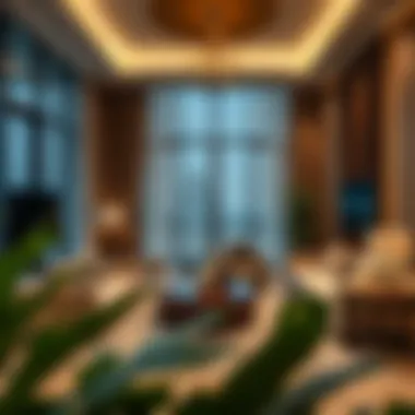 Interior Design of Sarai Apartments Luxurious living room interior in Sarai Apartments
