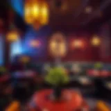A cozy shisha lounge in Downtown Dubai showcasing traditional decor