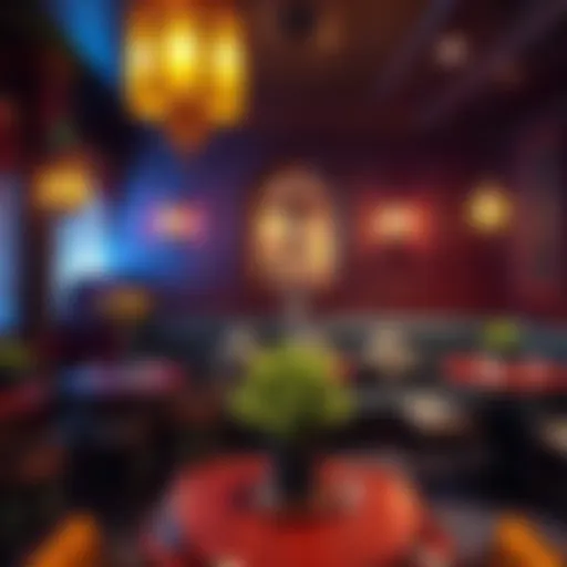 A cozy shisha lounge in Downtown Dubai showcasing traditional decor