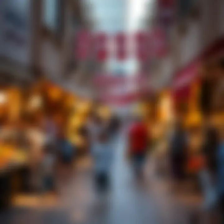 Local Shopping Culture in Madinat Zayed A bustling market scene in Madinat Zayed highlighting local shopping culture