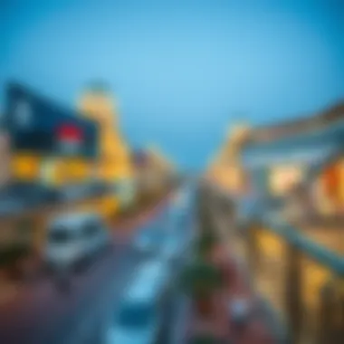 Panoramic View of Shopping Facilities in Madinat Zayed A panoramic view of shopping facilities in Madinat Zayed