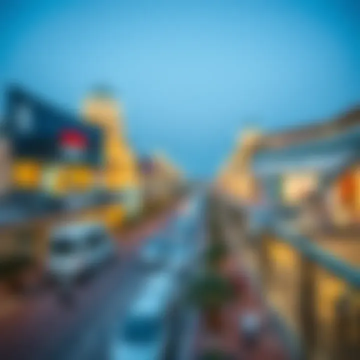 Panoramic View of Shopping Facilities in Madinat Zayed A panoramic view of shopping facilities in Madinat Zayed