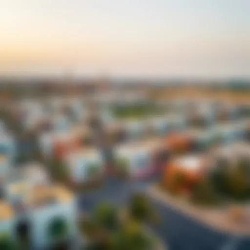 Aerial view of Sidra Village showcasing modern architecture