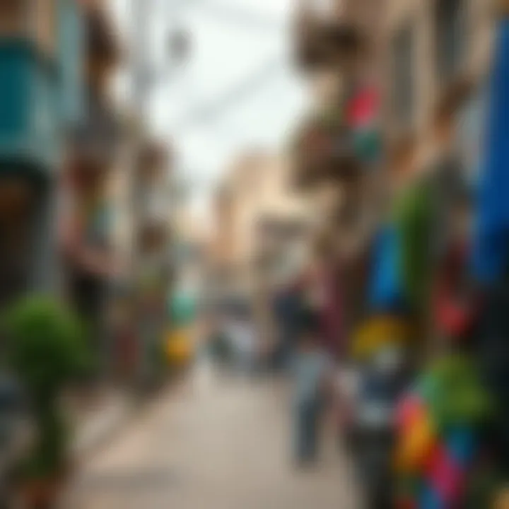 View of Hor Al Anz neighborhood highlighting cultural diversity