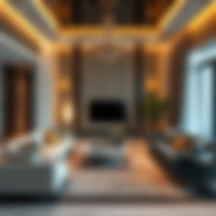 Luxury living room interior of Al Zubaidi Residence
