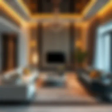 Elegant Living Room at Al Zubaidi Residence Luxury living room interior of Al Zubaidi Residence