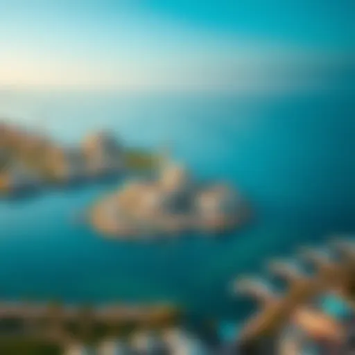 Stunning aerial view of Damac Lagoons showcasing luxurious villas and serene waters