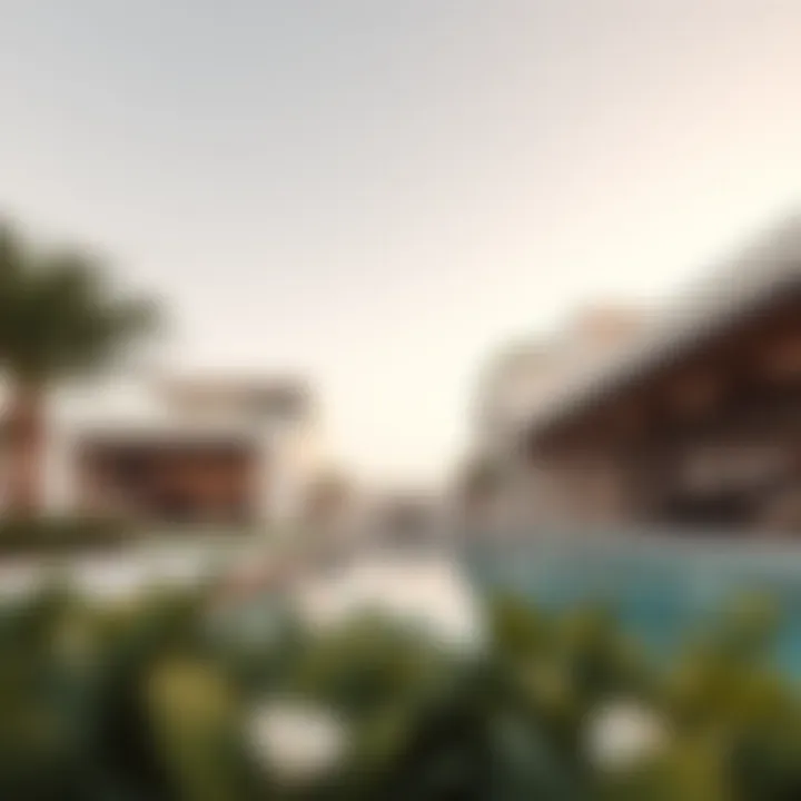Architectural design elements of a villa in Damac Lagoons emphasizing modern aesthetics