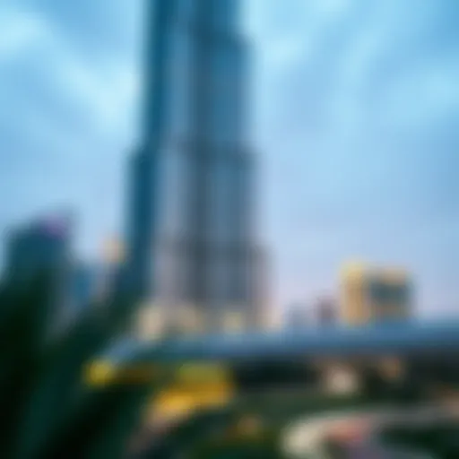 The Burj Khalifa towering over Downtown Dubai, showcasing modern architectural excellence.