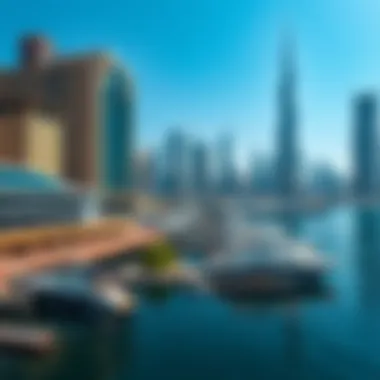 Vibrant Dubai Marina with luxurious yachts and skyscrapers