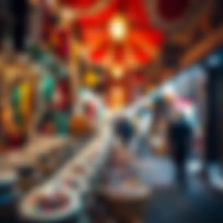 A bustling souk filled with colorful goods and rich aromas