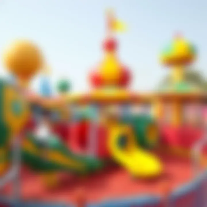 Fun and Adventure at Dubai's Amusement Park A colorful play area in a famous amusement park in Dubai