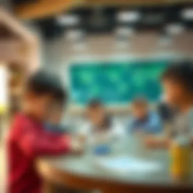 Enriching Experiences at Dubai's Learning Center Kids engaged in educational activities at a learning center in Dubai