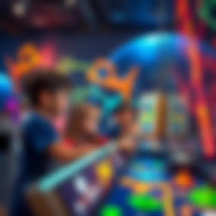 Interactive Learning at Dubai's Science Museum Children enjoying interactive exhibits at a science museum in Dubai