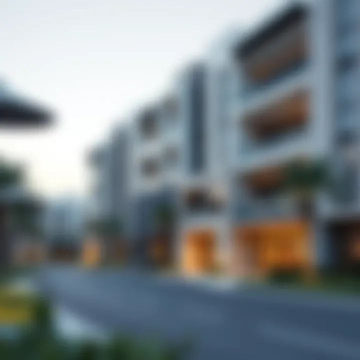 Modern architectural design of a Dubai real estate development