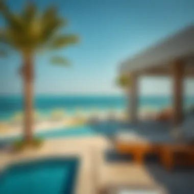 Stunning beachfront view from a luxury resort in the UAE