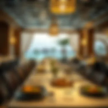 Elegant dining setting at a UAE resort showcasing local cuisine