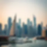 Dubai Marina Skyline Stunning skyline of Dubai Marina showcasing modern skyscrapers