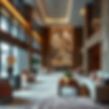 Sophisticated Lobby Experience at Damac Maison Privé Luxurious lobby designed for comfort and sophistication