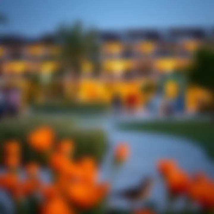 Vibrant community space in Meydan, featuring recreational facilities and parks.