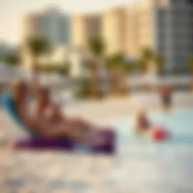 Recreational activities at Alzora Beach, illustrating leisure opportunities