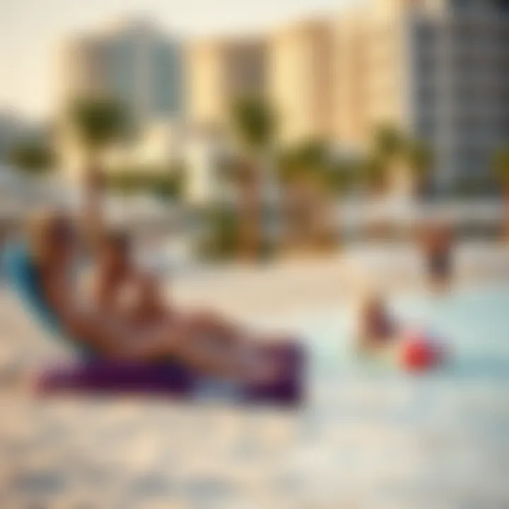 Recreational activities at Alzora Beach, illustrating leisure opportunities