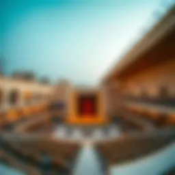 A panoramic view of an open theatre in Dubai showcasing its unique architecture