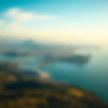 Breathtaking Aerial Landscape of the Peninsula Aerial view of the Peninsula showcasing its stunning landscape